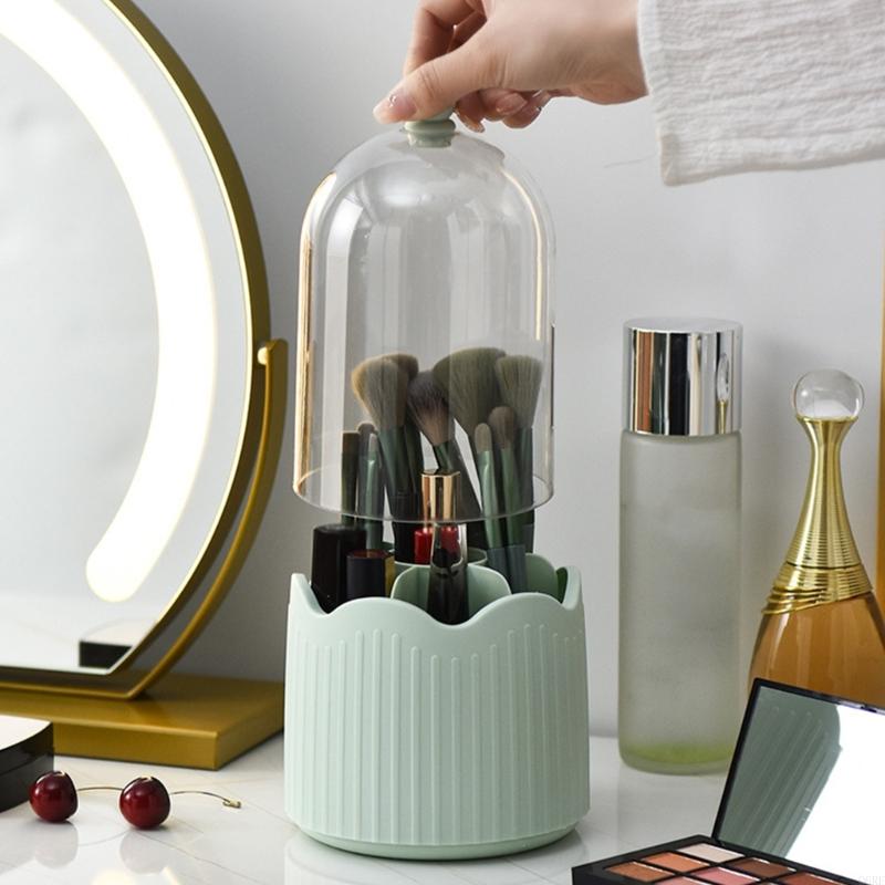 Dustproof Rotating Makeup Brush Holder