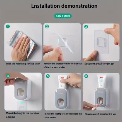 Ecoco Automatic Wall Mounted Toothpaste Dispenser