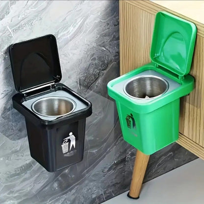 Wall Mounted Compact Cigarette Ashtray Trashbin