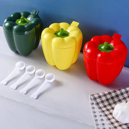 4In1 Seasoning Storage With Spoon For Pepper Spice Jar
