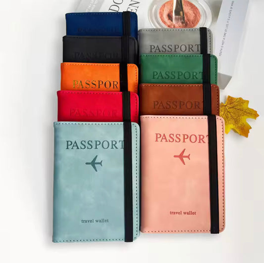 Slim PU Leather Travel Passport Wallet