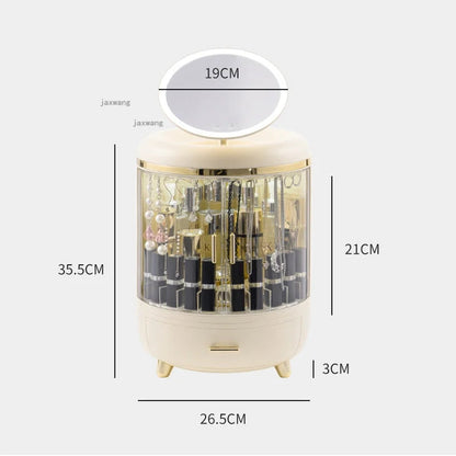 LED Mirror Cosmetic Storage Organizer