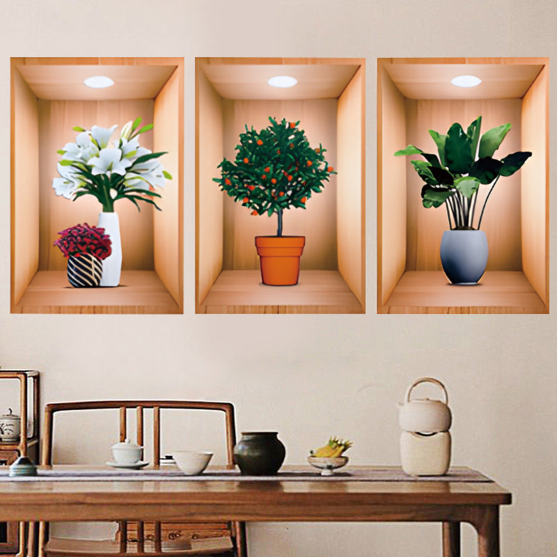 3D Wall Decorative Stickers Set Of 3Pcs