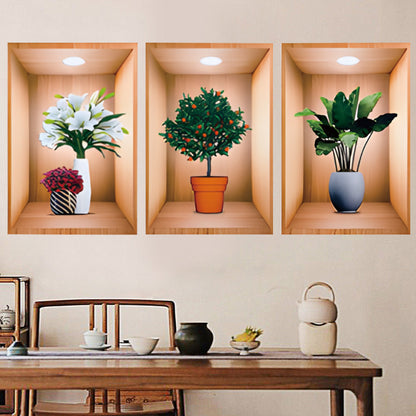 3D Wall Decorative Stickers Set Of 3Pcs