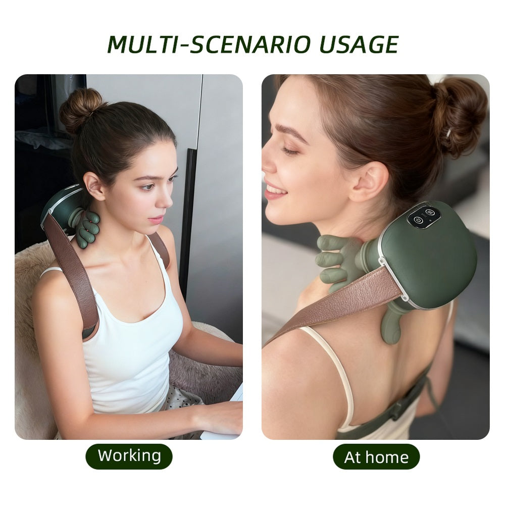 Green Master Pro Electric Neck & Shoulder Massager - Heated Muscle Relief