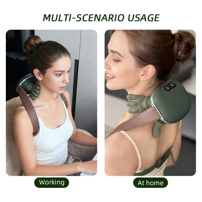Green Master Pro Electric Neck & Shoulder Massager - Heated Muscle Relief