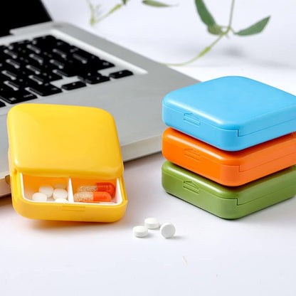 Portable Mini Pills Box 2 Compartments