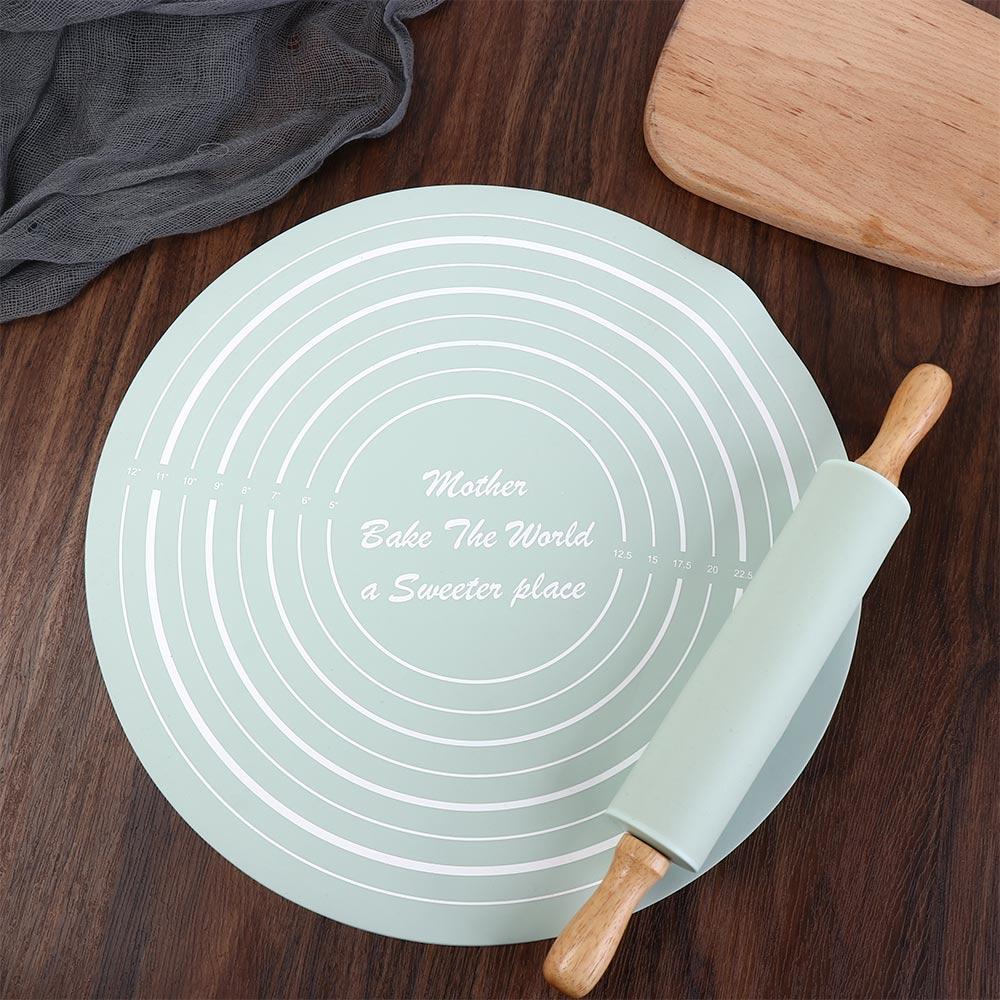 Silicone Dough Mat With Rolling Pin