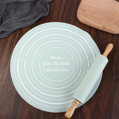 Silicone Dough Mat With Rolling Pin