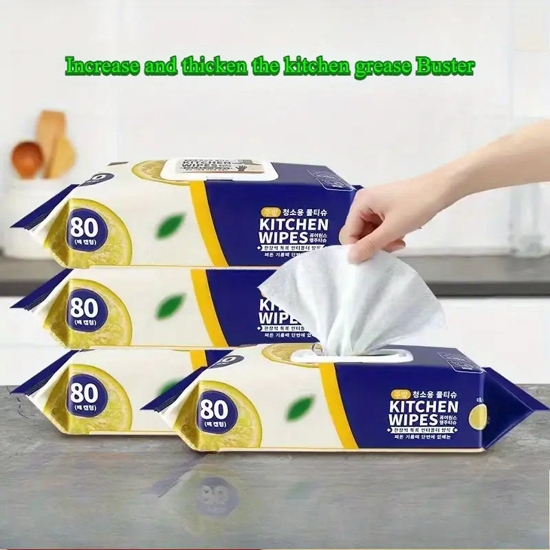 Heavy Duty Kitchen Wipes (80Pcs)