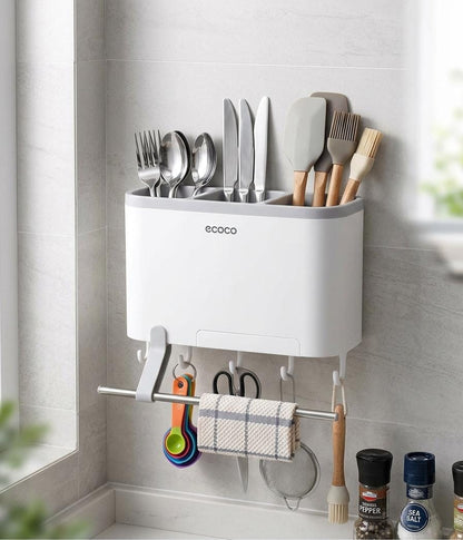 ECOCO Creative Wall-mounted Cutlery & Knife Storage Shelf Rack