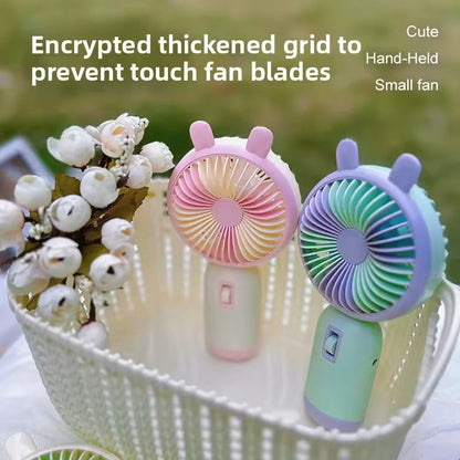 Mini Handheld Fan Portable USB Rechargeable 3 Speed Cooling
