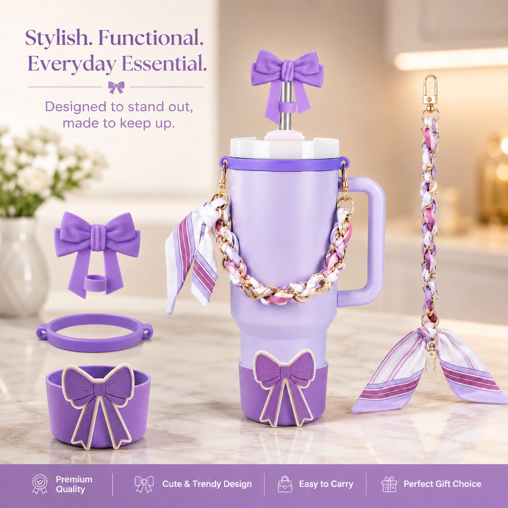 Cute Tumbler Accessories Set