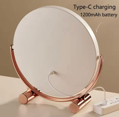 Vanity Cosmetics Round Shape Desktop LED Makeup Mirror