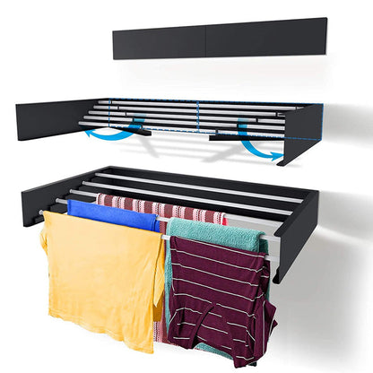 Wall Mounted Foldable Aluminum Drying Rack