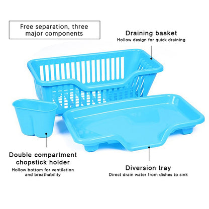 Dish Drainer with Drip Tray for Kitchen Sink Rack