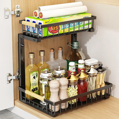 2-Tier Under Sink Organizer Rack Heavy Quality