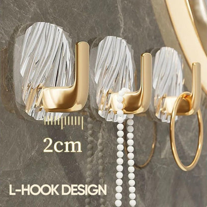 Luxury Wall Hooks Heavy-Duty Self-Adhesive Hook Pack Of 3
