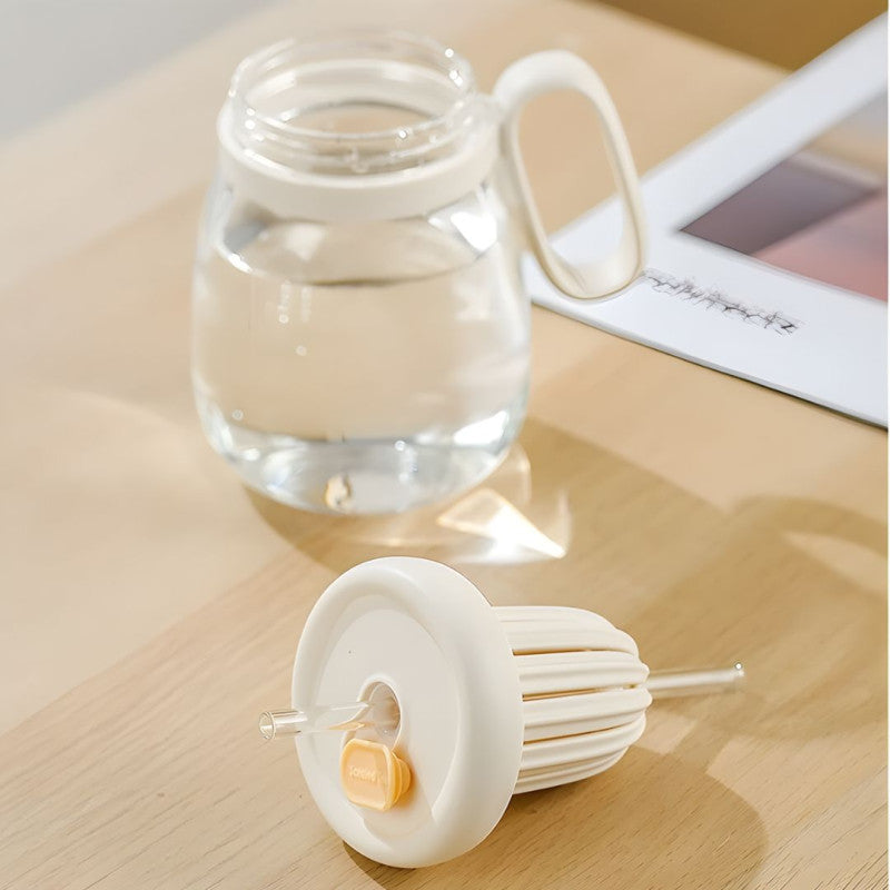 500ML Portable Glass Water Bottle Leakproof