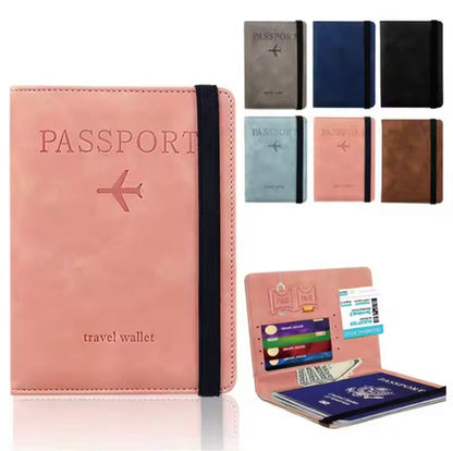 Slim PU Leather Travel Passport Wallet