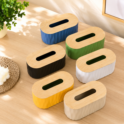 Simple Elegant Wooden Lid Tissue Box