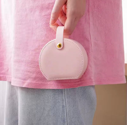 Mini Portable PU Leather Jewelry Organizer Box