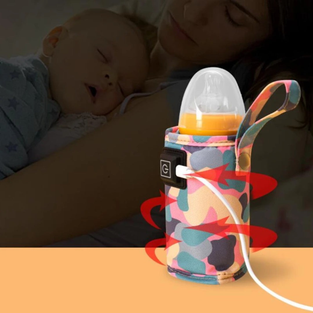 USB Baby Bottle Warmer – Insulated Milk Heating Bag For Stroller & Travel
