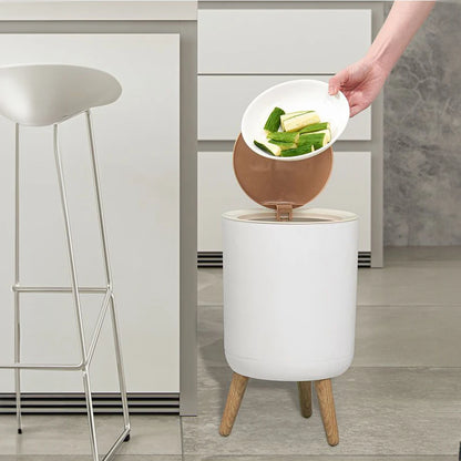 High Foot Dustbin With Lid Large Capacity
