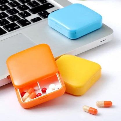 Portable Mini Pills Box 2 Compartments