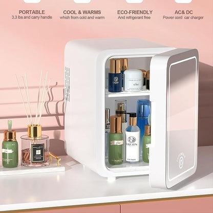 Mini Makeup Fridge :
AC/DC Cooler & Warmer for Beauty & Skincare | Home & Car Use