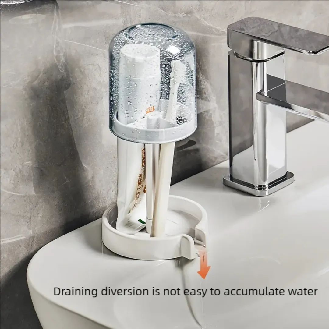 Portable Toothbrush Holder With Mouthwash Cup