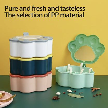 5 Grid Plastic Spice Box Seasoning Jar