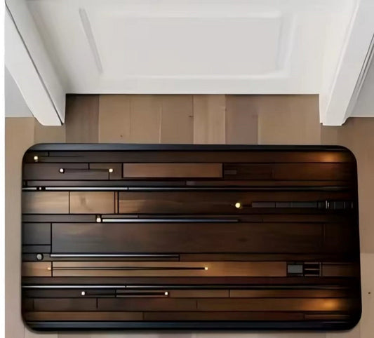 Super Absorbent Anti Slip Floor Mat Wooden Design