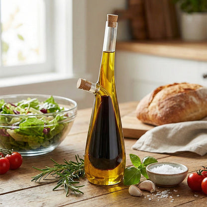 2-in-1 glass Olive Oil And Vinegar Dispenser
