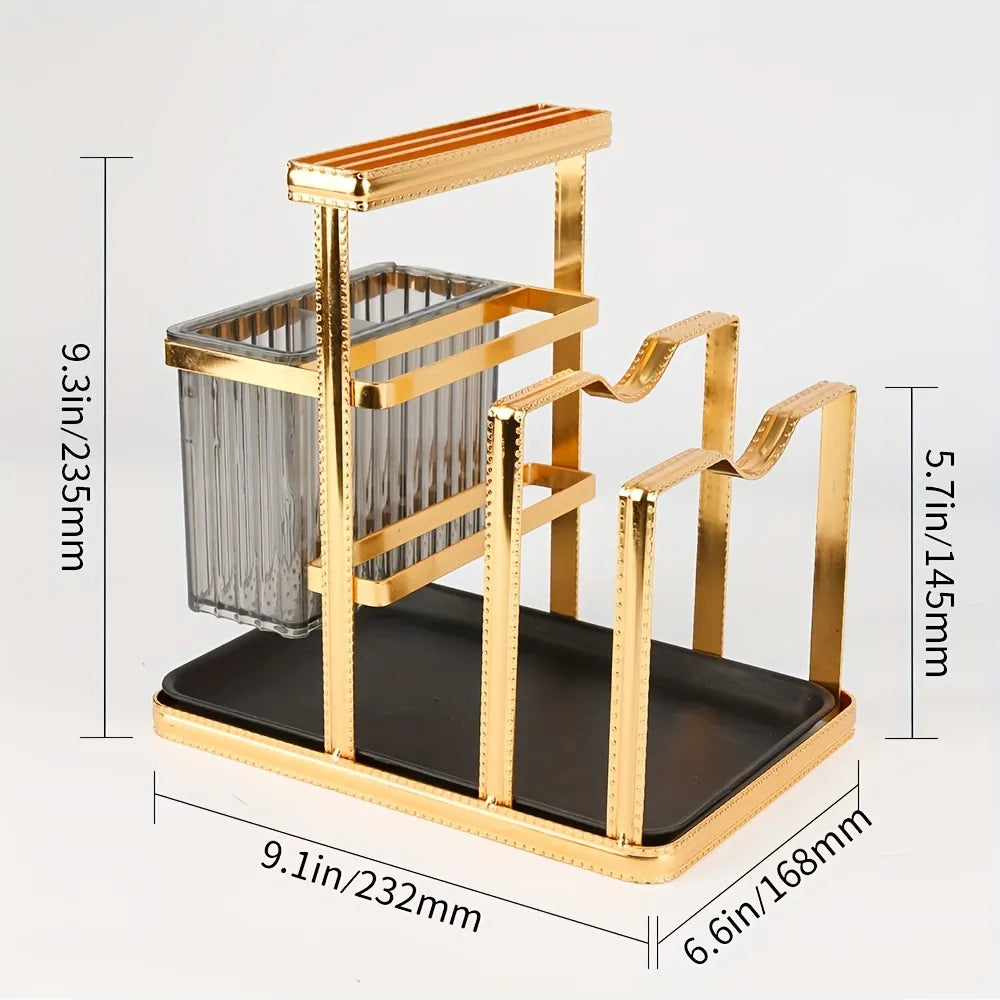 Stainless Steel Luxurious Knife and Chopsticks Rack