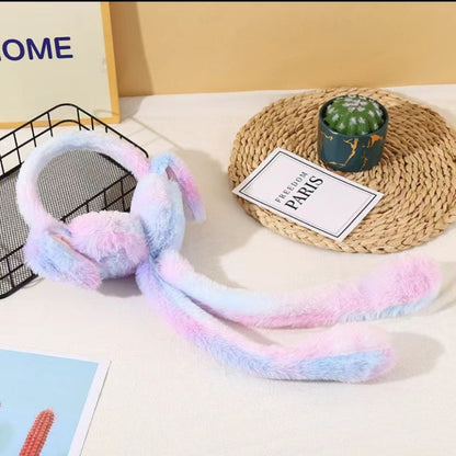 Plush Winter Moving Bunny Ear Earmuff