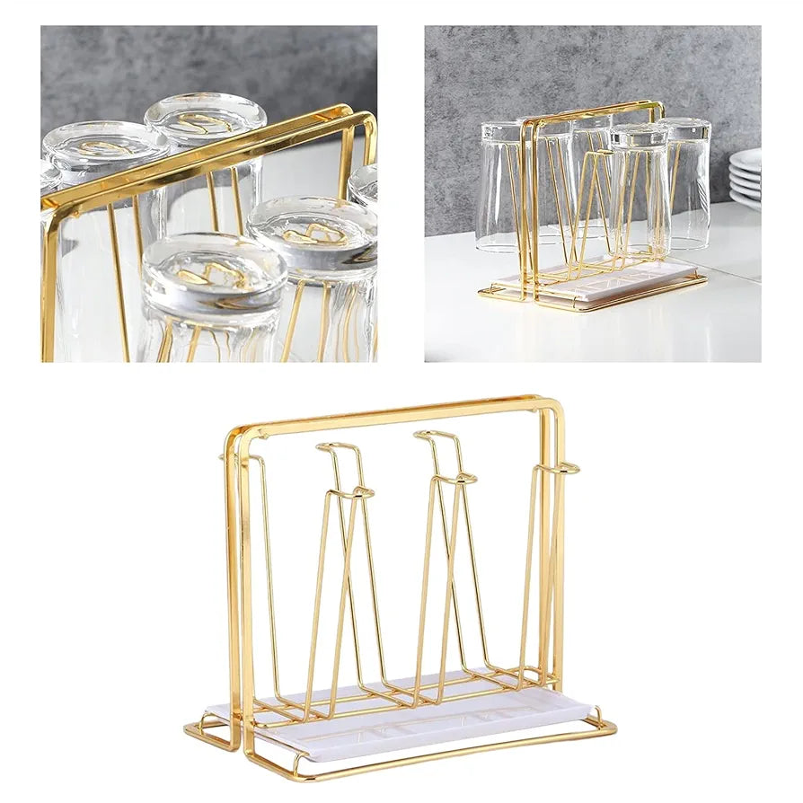 Luxurious Golden Glass Stand