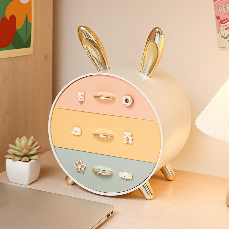 Cute Cartoon Bunny Ear Shape Desktop Cosmetic Organizer (Premium Quality)