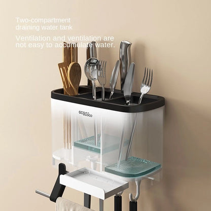 ECOCO Creative Wall-mounted Cutlery & Knife Storage Shelf Rack