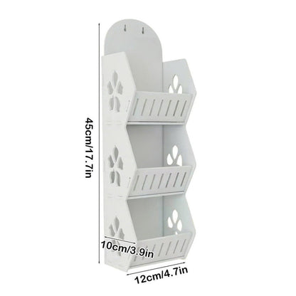 Wall Mounted Sticking 3 Compartment Rack