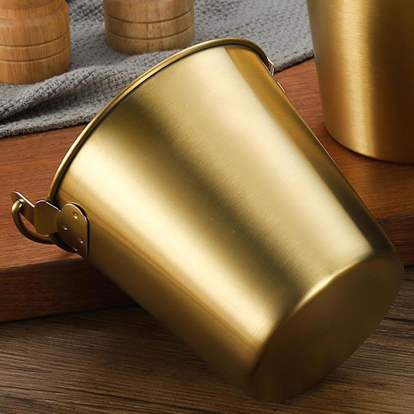 Steel Golden Ice Cube Bucket (800ML)