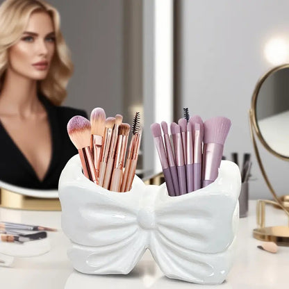 Multipurpose Bow Shaped Ceramic Desktop Storage Holder