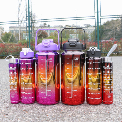 Three Pcs Metallic Colour Water Bottle
