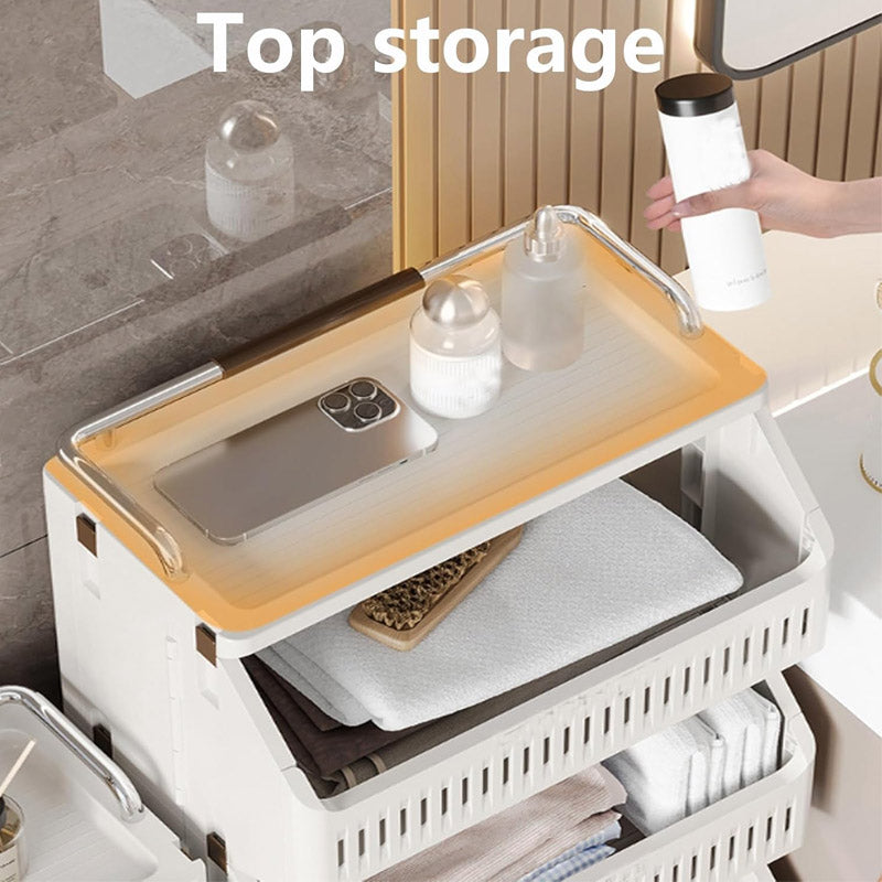 Multi-Layer Dirty Clothes Basket with Wheels – Bathroom Storage Heavy Quality