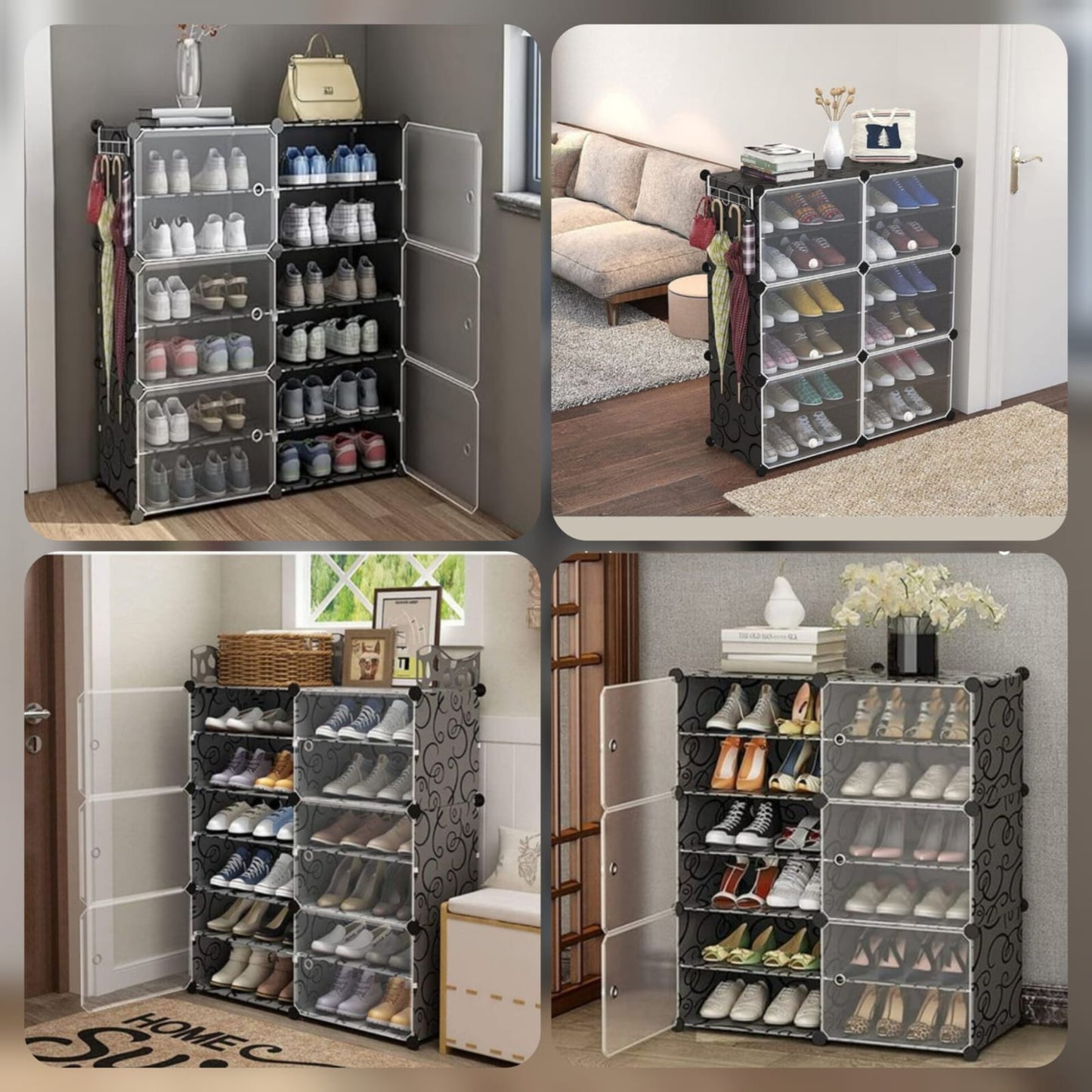 12 Layer Attachable Expandable Shoes Rack