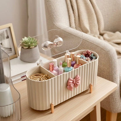 Multipurpose 3 Grid Storage Box With Lid