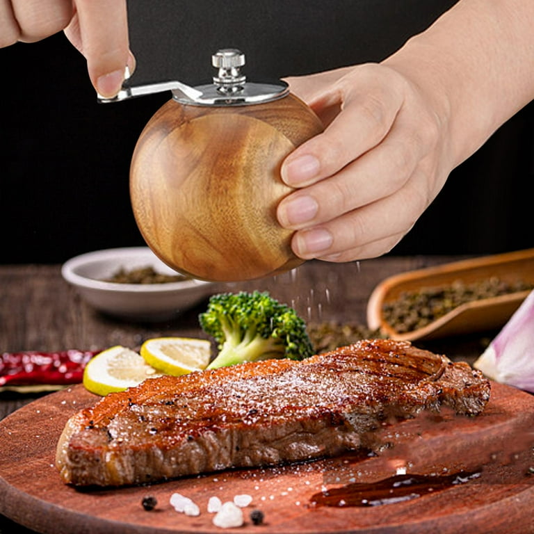 Premium Wooden Pepper & Spice Grinder Hand Crank Seasoning Mill