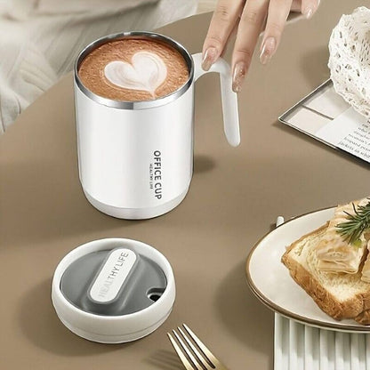 Travel Insulated Carry Mug With Handle (Stainless Steel)