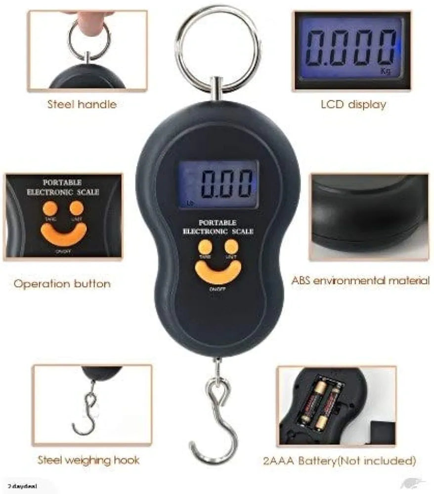 Pocket Digital Hanging Scale, Electronic Led Weighing Scale
