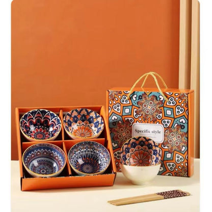 Creative Ceramic Porcelain Bowl Set (Box Packing)